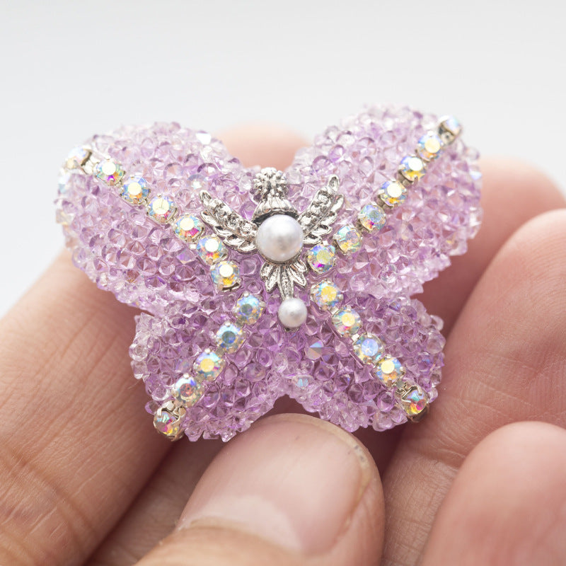 Wholesale 10pcs Acrylic Butterfly Diamond Ball String Beads